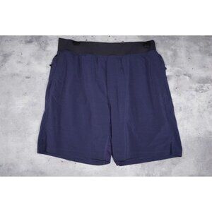 Fabletics The Franchise Shorts Men's Size Medium Solid Blue Athletic Shorts